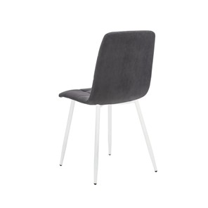 Обеденный стул Leset Скай (Металл белый/велюр графит) в Тюмени - предосмотр 3