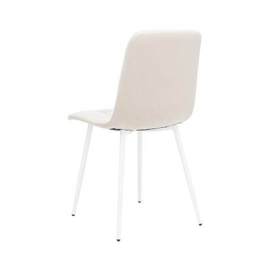 Обеденный стул Leset Скай (Металл белый/велюр песок) в Заводоуковске - изображение 3