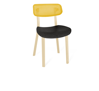 Кухонный стул SHT-ST85/SB85/S85 (желтый/черный/бежевый ral1013) в Тюмени