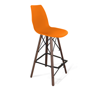 Барный стул SHT-ST29/S80 (оранжевый ral2003/темный орех/черный) в Тюмени