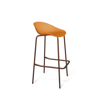 Барный стул SHT-ST19/S29 (оранжевый/медный металлик) в Ишиме