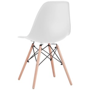Комплект стульев 4 шт. BRABIX "Eames CF-010", пластик белый, опоры дерево/металл, 532630, 2033A в Тюмени