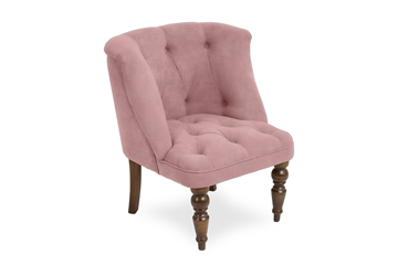 Кресло на ножках Бриджит розовый ножки коричневые в Ишиме