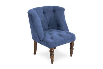Кресло на ножках Бриджит синий ножки коричневые в Тюмени - предосмотр 1