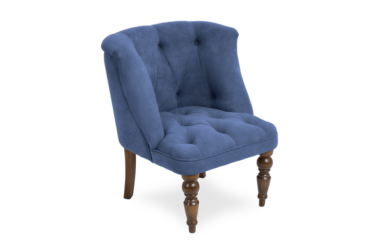 Кресло на ножках Бриджит синий ножки коричневые в Заводоуковске - изображение 1