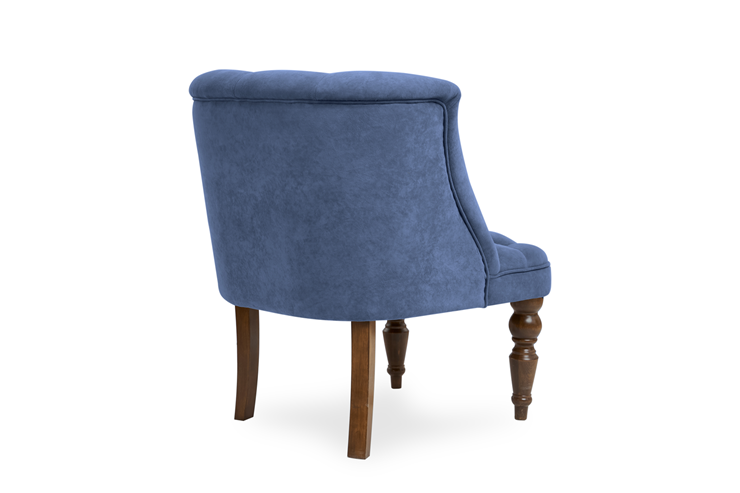 Кресло на ножках Бриджит синий ножки коричневые в Тюмени - изображение 3