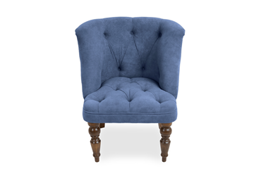 Кресло на ножках Бриджит синий ножки коричневые в Тюмени