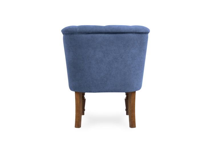 Кресло на ножках Бриджит синий ножки коричневые в Ишиме - изображение 5