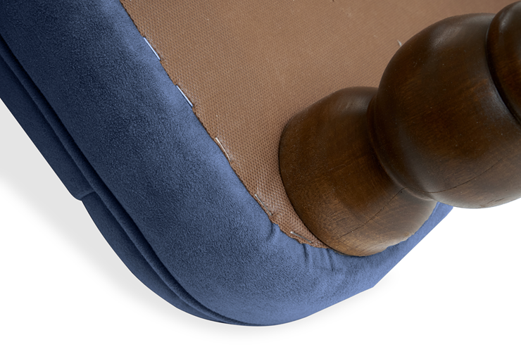 Кресло на ножках Бриджит синий ножки коричневые в Тюмени - изображение 7