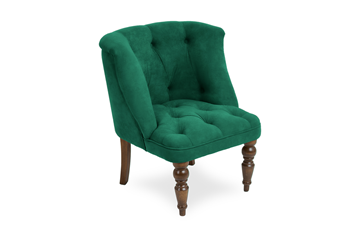 Мягкое кресло Бриджит зеленый ножки коричневые в Ишиме