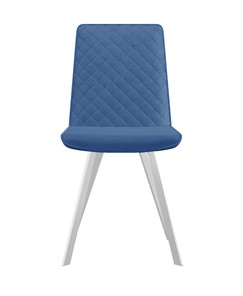 Обеденный стул 202, микровелюр B8 blue, ножки белые в Заводоуковске - предосмотр 1