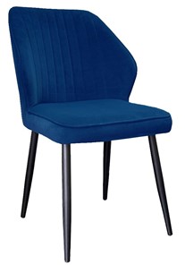 Обеденный стул 222, микровелюр Z20 синий, ножки черные в Тюмени