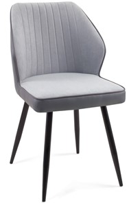 Обеденный стул 222 v08 серый, ножки черные в Тюмени