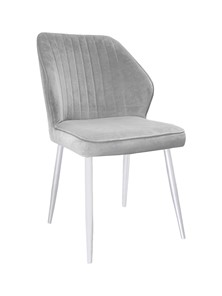 Обеденный стул 222 v08 светло-серый, ножки белые в Тюмени