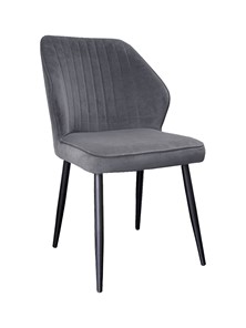 Обеденный стул 222 v11 серый, ножки черные в Тюмени