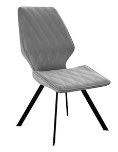 Обеденный стул 242, микровелюр B22 grey, ножки черные в Тюмени - предосмотр