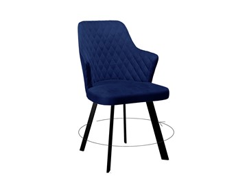 Кухонный стул 245 Поворотный синий/черный в Тюмени