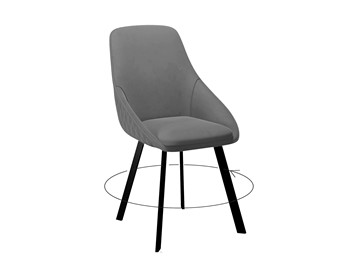 Мягкий стул 246 Поворотный темно-серый/черный в Тюмени - предосмотр