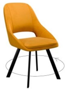 Обеденный стул 247 Поворотный  апельсин/черный в Тюмени