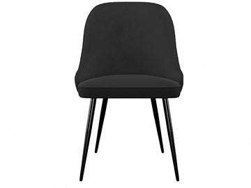 Обеденный стул 256, микровелюр К21 черный, ножки черные в Тюмени - предосмотр 2