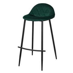 Кухонный стул Амиго барный СРП-154 эмаль черная Веллюто темно-зеленый в Тюмени