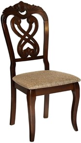 Кухонный стул Андромеда, дерево гевея 47х55х107 Cappuchino/ткань коричневая S 168-7 (2 шт) арт.12895 в Тюмени