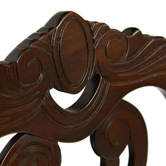 Кухонный стул Андромеда, дерево гевея 47х55х107 Cappuchino/ткань коричневая S 168-7 (2 шт) арт.12895 в Тюмени - изображение 6