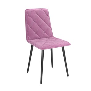 Кухонный стул Антика, велюр тенерифе розовый/Цвет металл черный в Заводоуковске