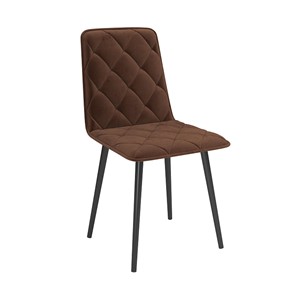 Обеденный стул Антика, велюр тенерифе шоколад/Цвет металл черный в Тюмени