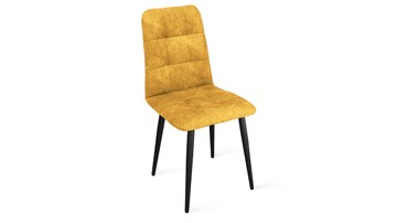Обеденный стул Аспен К1С (Черный муар/Микровелюр Wellmart Yellow) в Заводоуковске