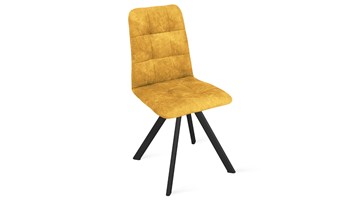 Обеденный стул Аспен К2 (Черный муар/Микровелюр Wellmart Yellow) в Тюмени