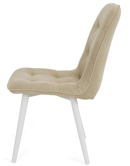Кухонный стул Бакарди, ноги белые круглые R38/велюр T170 Бежевый в Тюмени - изображение 2