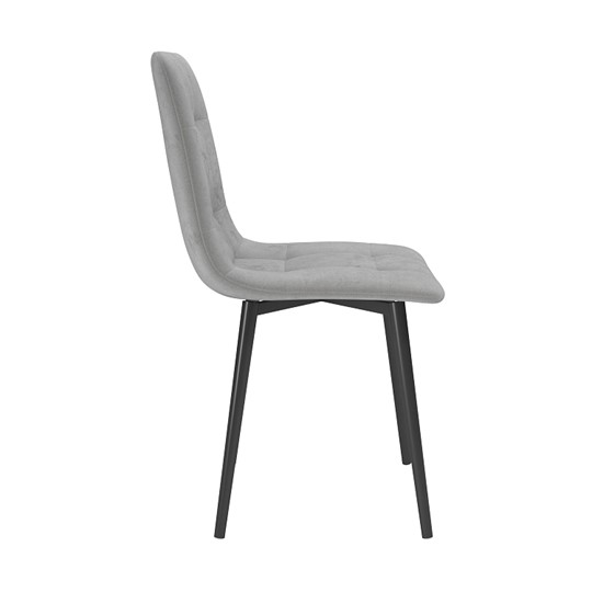 Кухонный стул Белла, велюр тенерифе грей/Цвет металл черный в Тюмени - изображение 2