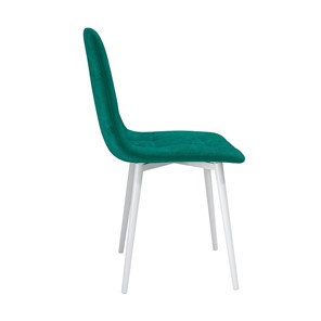 Обеденный стул Белла, велюр тенерифе изумруд/Цвет металл белый в Ишиме - предосмотр 2
