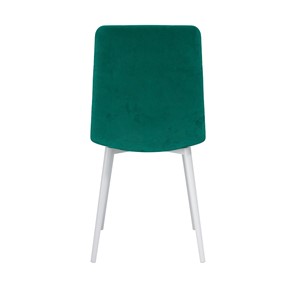 Обеденный стул Белла, велюр тенерифе изумруд/Цвет металл белый в Тюмени - предосмотр 3