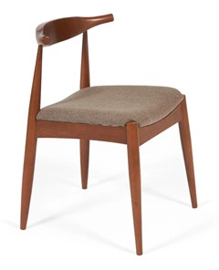 Обеденный стул BULL бук/ткань 54,5x54x75 Коричневый (2 шт) арт.13983 в Заводоуковске