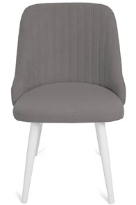 Кухонный стул Даниэлла, ноги белые круглые XXL (R38)/велюр T180 Светло-серый в Тюмени - предосмотр 1