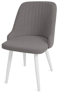 Кухонный стул Даниэлла, ноги белые круглые XXL (R38)/велюр T180 Светло-серый в Тюмени - предосмотр 2