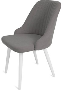 Кухонный стул Даниэлла, ноги белые круглые XXL (R38)/велюр T180 Светло-серый в Тобольске