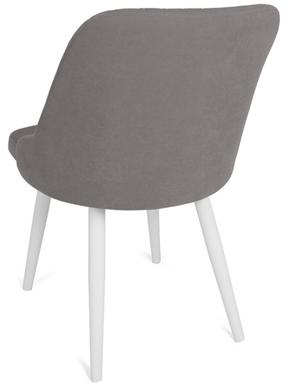 Кухонный стул Даниэлла, ноги белые круглые XXL (R38)/велюр T180 Светло-серый в Тюмени - изображение 4