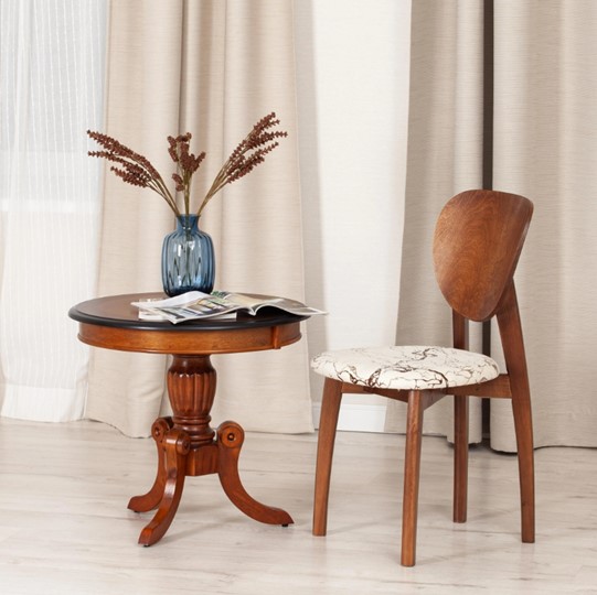 Обеденный стул Diamante, мягкое сидение бук, 42х42х85, коричневый/ткань Крекс Айвори арт.20081 в Тюмени - изображение 9