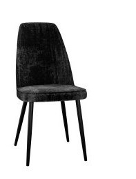Кухонный стул DikLine 326 микровелюр M18 черный, ножки черные в Тюмени - изображение