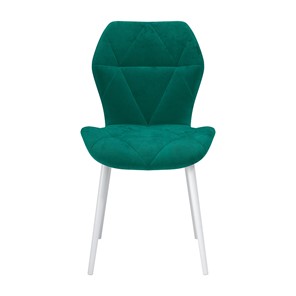 Обеденный стул Дора, велюр тенерифе изумруд/Цвет металл белый в Ишиме - предосмотр 1