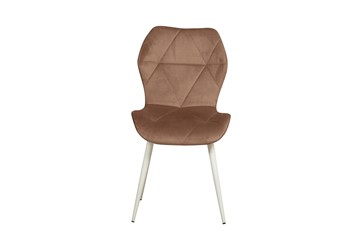 Обеденный стул Дора, велюр тенерифе корица/металл белый в Тюмени - предосмотр 1