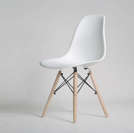 Обеденный стул DSL 110 Wood (белый) в Заводоуковске - изображение