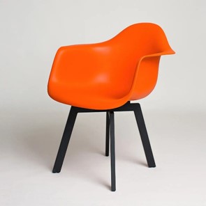 Обеденный стул derstuhl DSL 330 Grand Black (Оранжевый) в Тюмени