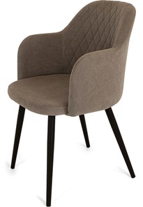 Обеденный стул Эспрессо-1, ноги черные круглые XL (R32)/велюр T173 Капучино в Тюмени