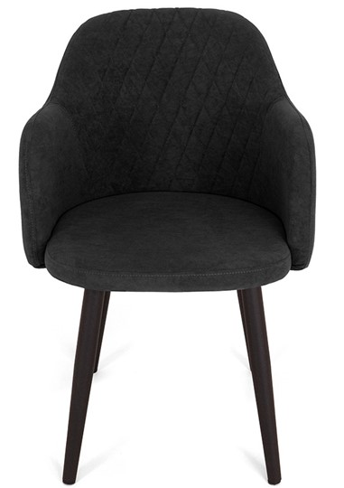 Обеденный стул Эспрессо-1, ноги черные круглые XXL (R38)/велюр T190 Горький шоколад в Тюмени - изображение 1