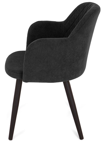 Обеденный стул Эспрессо-1, ноги черные круглые XXL (R38)/велюр T190 Горький шоколад в Тюмени - изображение 2
