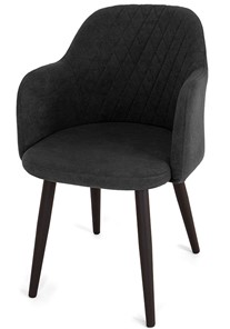 Обеденный стул Эспрессо-1, ноги черные круглые XXL (R38)/велюр T190 Горький шоколад в Тюмени - предосмотр 3